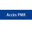 Plaque de porte rectangulaire "accès PMR" bleu