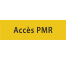 Plaque de porte rectangulaire "accès PMR" jaune