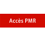 Plaque de porte rectangulaire "accès PMR" rouge