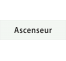 Plaque de porte rectangulaire "ascenseur" blanc