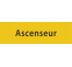 Plaque de porte rectangulaire "ascenseur" jaune