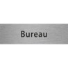 Plaque de porte rectangulaire "bureau" argent