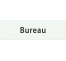 Plaque de porte rectangulaire "bureau" blanc