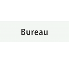 Plaque de porte rectangulaire "bureau" blanc