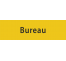 Plaque de porte rectangulaire "bureau" jaune