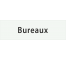 Plaque de porte rectangulaire "bureaux" blanc