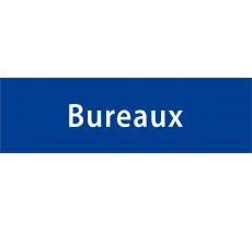 Plaque de porte rectangulaire "bureaux"