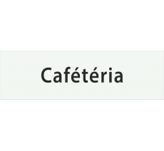 Plaque de porte rectangulaire "cafétéria"