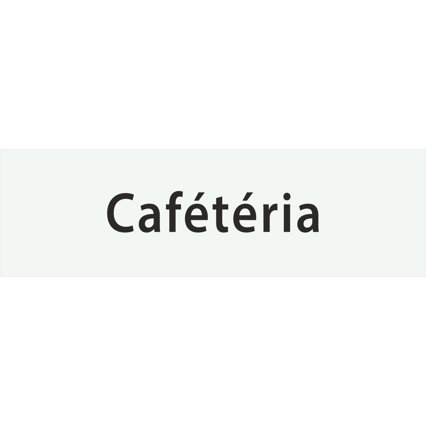 Plaque de porte rectangulaire "cafétéria" blanc
