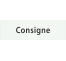 Plaque de porte rectangulaire "consigne" blanc