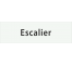 Plaque de porte rectangulaire "escalier" blanc