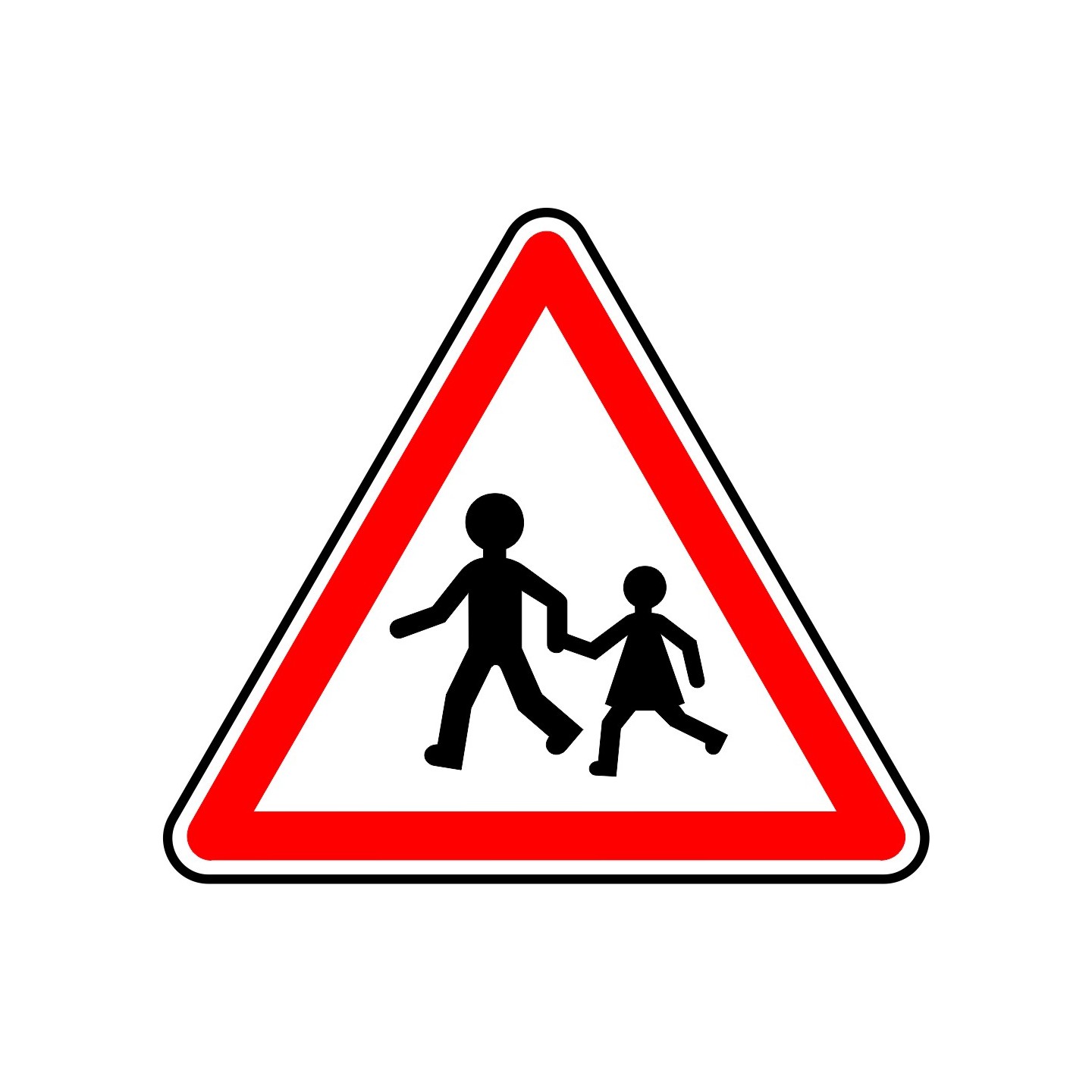 Panneau type routier Endroit fréquenté par les enfants ref:A13a