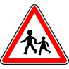 Panneau type routier Endroit fréquenté par les enfants ref:A13a