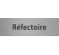 Plaque de porte rectangulaire "réfectoire" argent