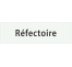 Plaque de porte rectangulaire "réfectoire" blanc