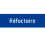 Plaque de porte rectangulaire "réfectoire" bleu