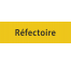 Plaque de porte rectangulaire "réfectoire" jaune