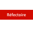 Plaque de porte rectangulaire "réfectoire" rouge