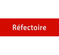 Plaque de porte rectangulaire "réfectoire"