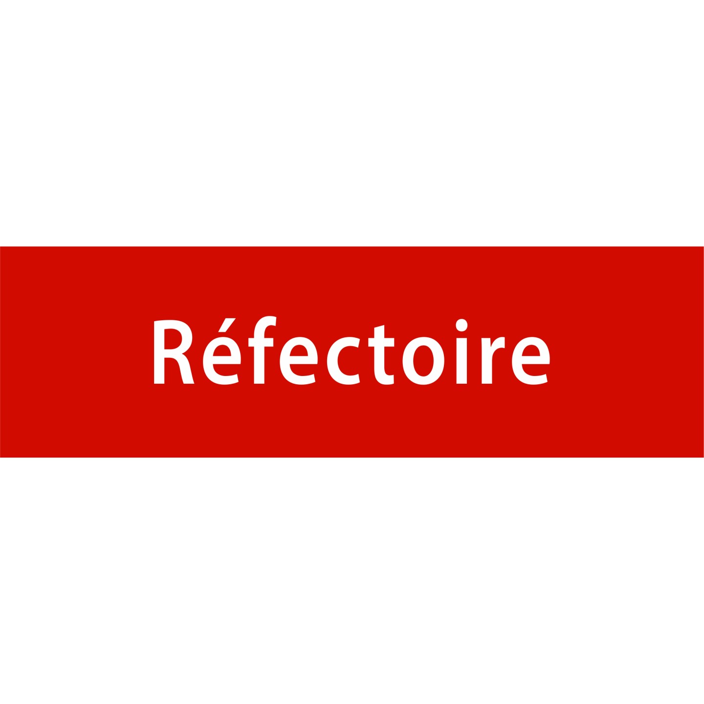 Plaque de porte rectangulaire "réfectoire" rouge
