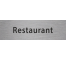 Plaque de porte rectangulaire "restaurant" argent