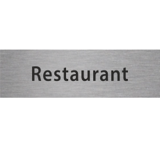 Plaque de porte rectangulaire "Restaurant"