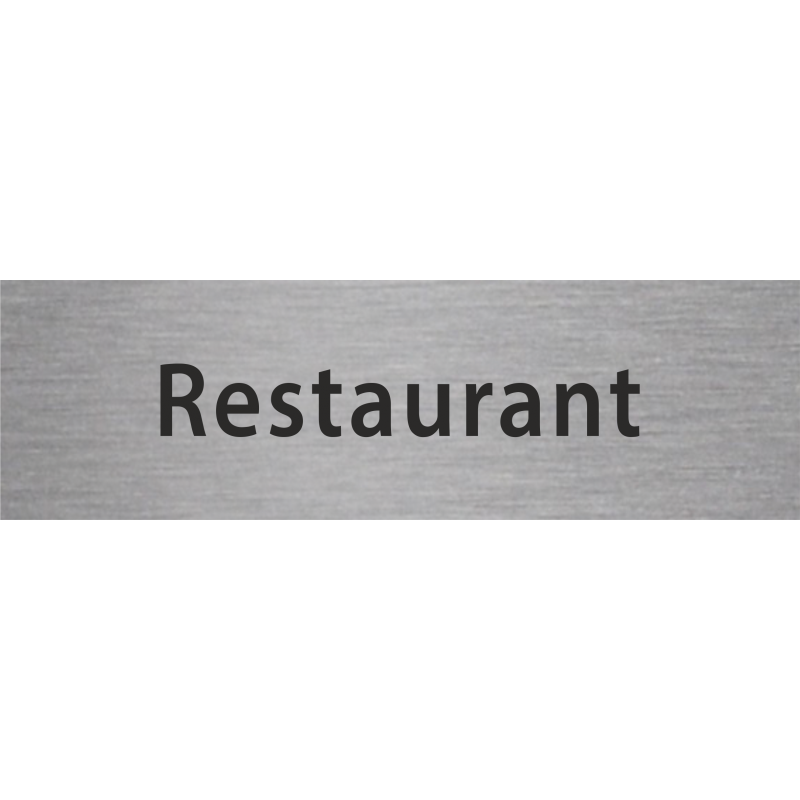 Plaque de porte Restaurant - Plaque porte rectangulaire - 5 coloris
