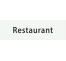 Plaque de porte rectangulaire "restaurant" blanc