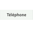 Plaque de porte rectangulaire "téléphone" blanc