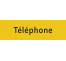 Plaque de porte rectangulaire "téléphone" jaune