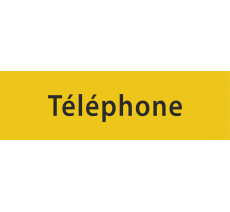 Plaque de porte rectangulaire "téléphone"