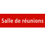 Plaque de porte rectangulaire "salle de réunion" rouge