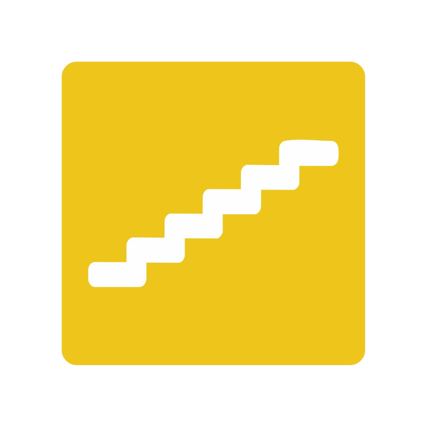 "escalier" découpé en pochoir pour plaque de porte, alu ou pvc