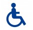 Plaque de porte picto alu ou pvc découpé "Handicapé"