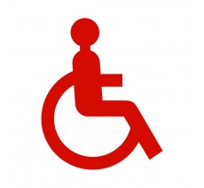 Pictogramme découpé "Handicapé" en alu ou PVC