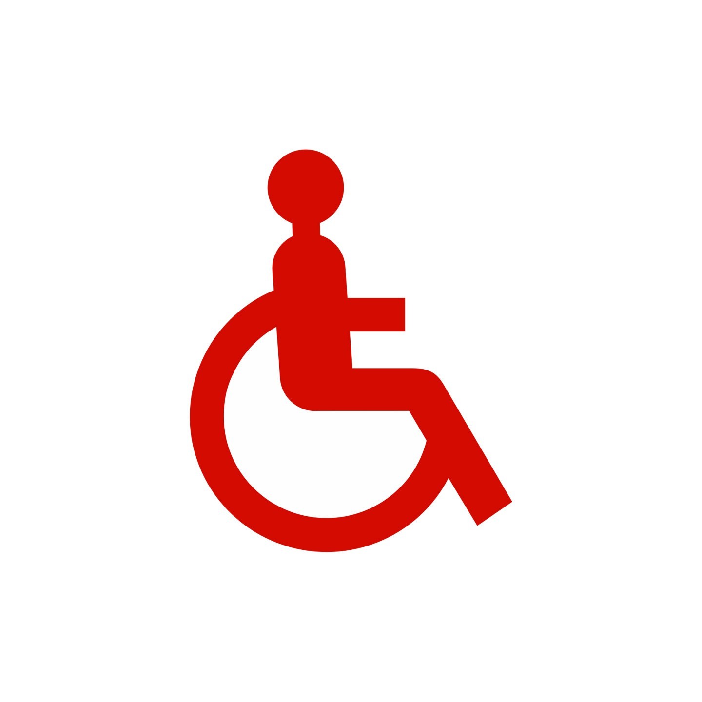 Plaque de porte picto alu ou pvc découpé "Handicapé"
