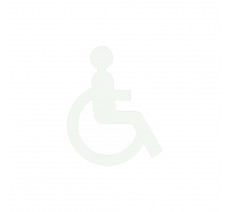 Plaque de porte picto alu ou pvc découpé "Enfant handicapé", 5 coloris au choix