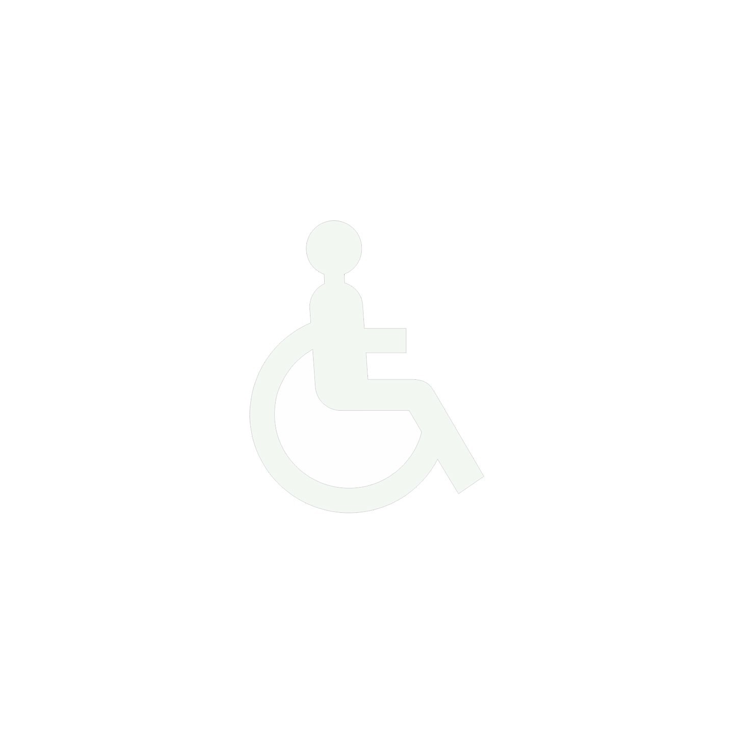 Plaque de porte picto alu ou pvc découpé "Enfant handicapé"