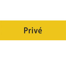 Plaque de porte avec relief "Privé"