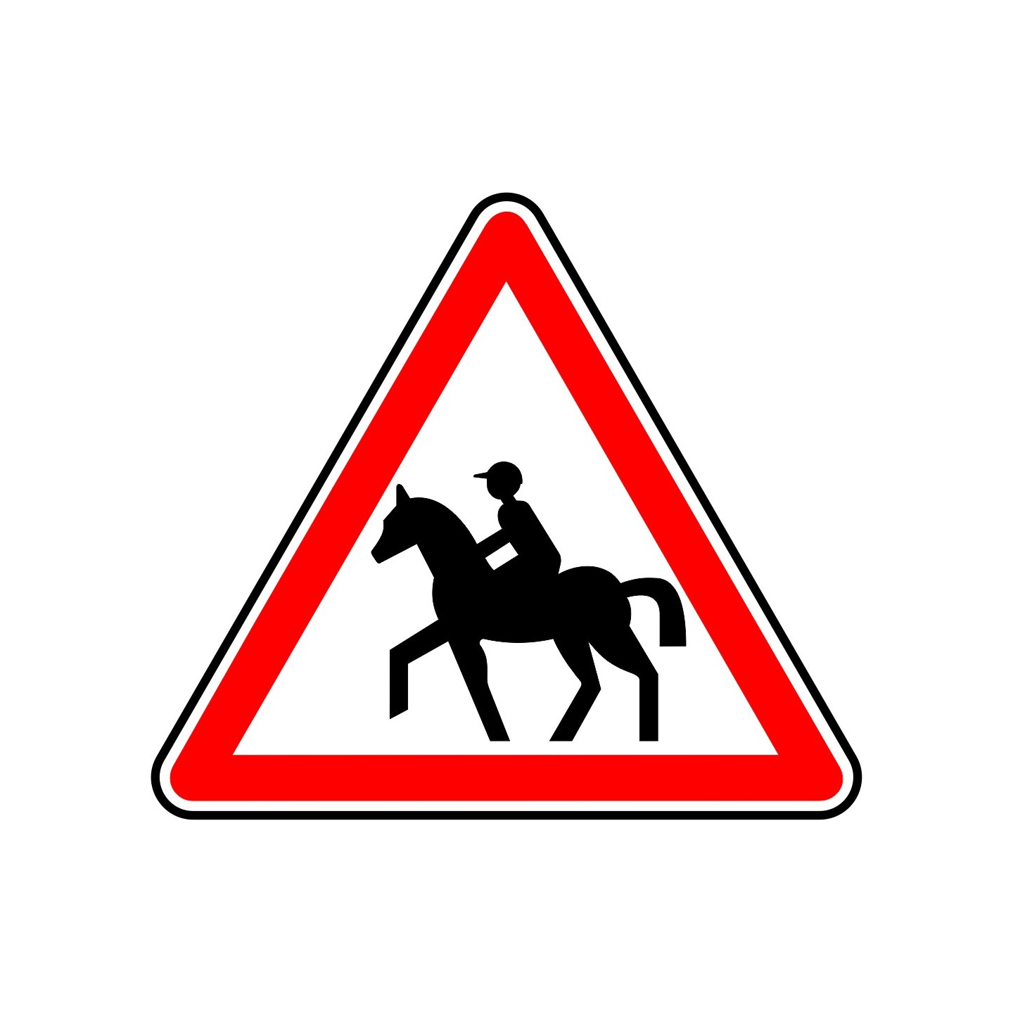 Panneau type routier Passage de cavaliers ref:A15c