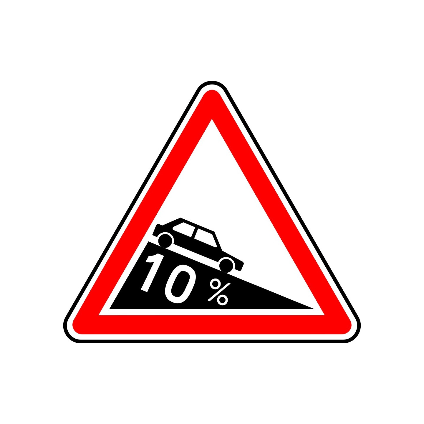 Panneau type routier Descente dangereuse ref:A16