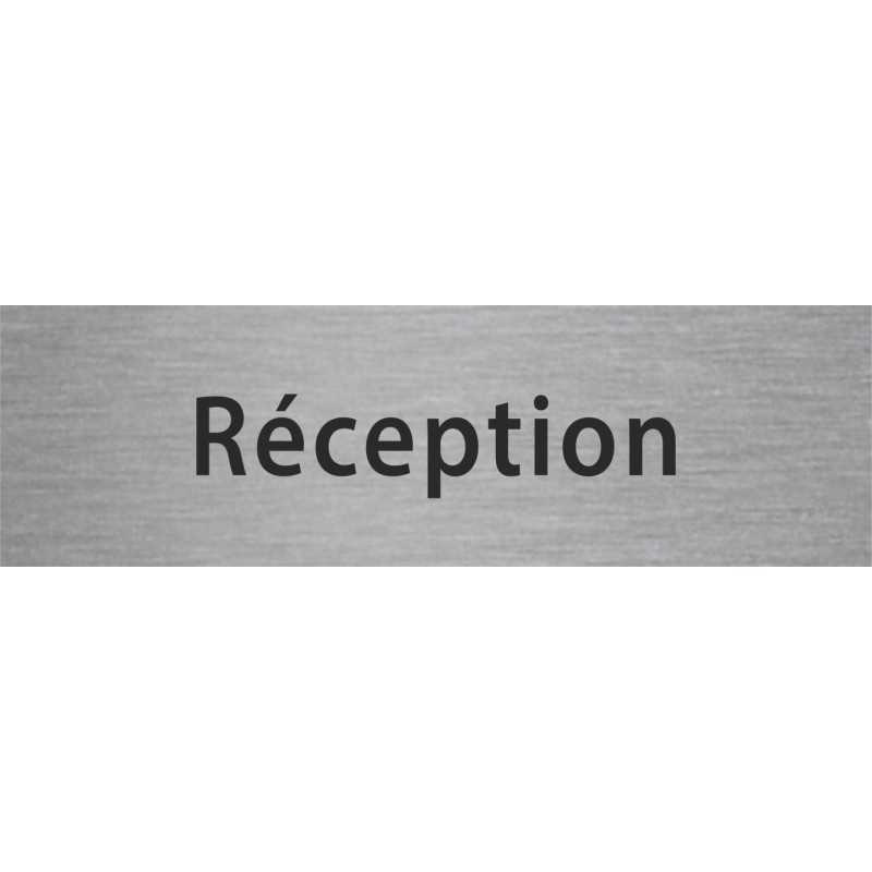 Plaque porte avec relief   "Réception"