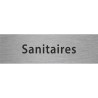 Plaque porte avec relief   "Sanitaires"