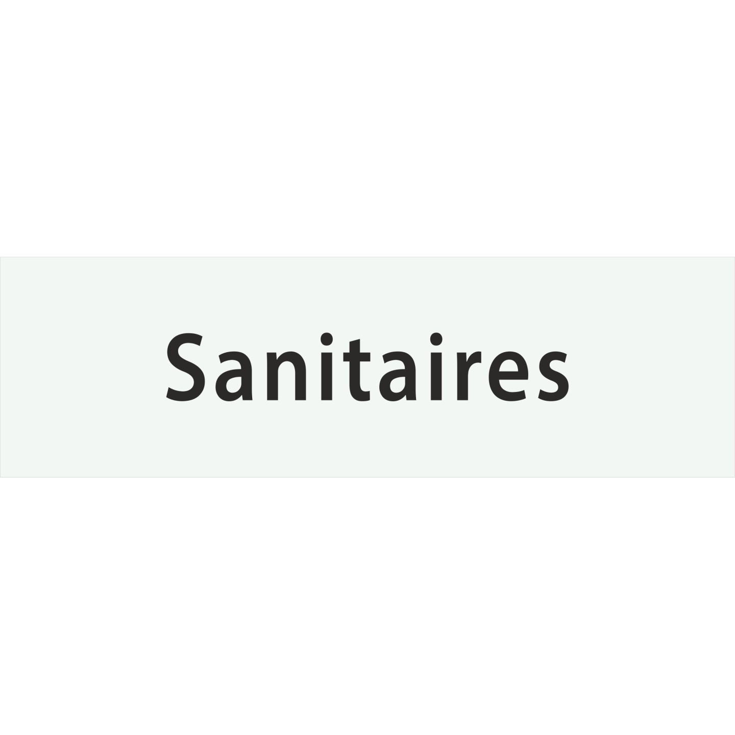 Plaque porte avec relief   "Sanitaires"
