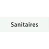 Plaque porte avec relief   "Sanitaires"