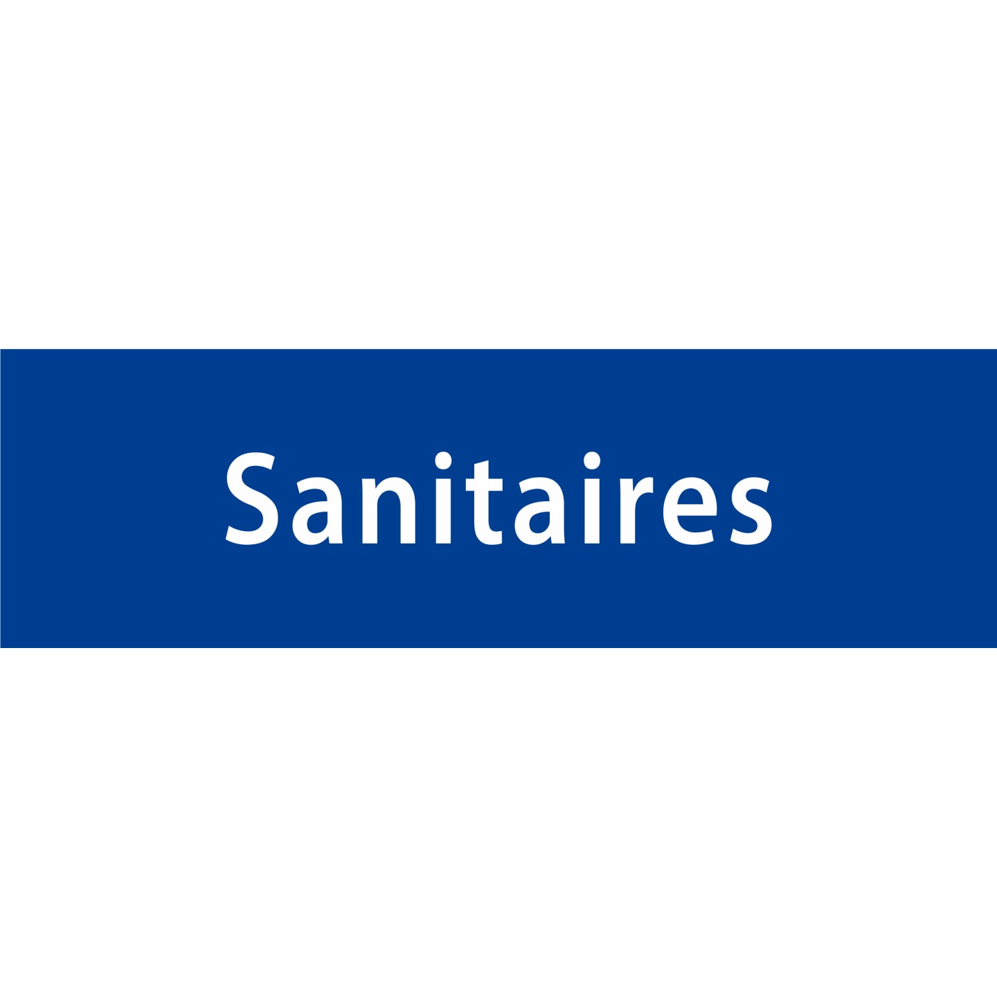 Plaque porte avec relief   "Sanitaires"
