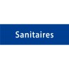 Plaque porte avec relief   "Sanitaires"