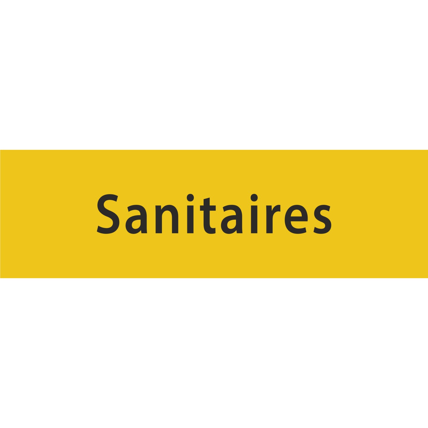 Plaque porte avec relief   "Sanitaires"