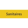 Plaque porte avec relief   "Sanitaires"