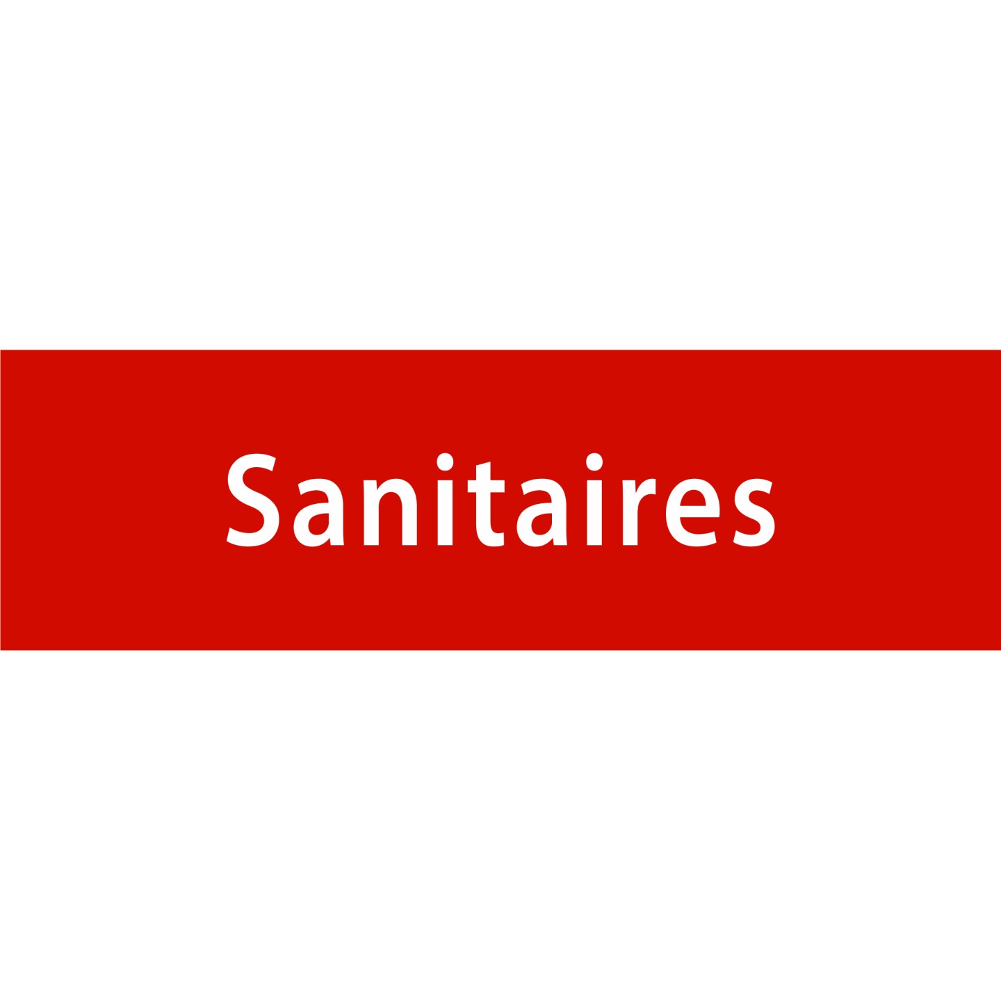 Plaque porte avec relief   "Sanitaires"